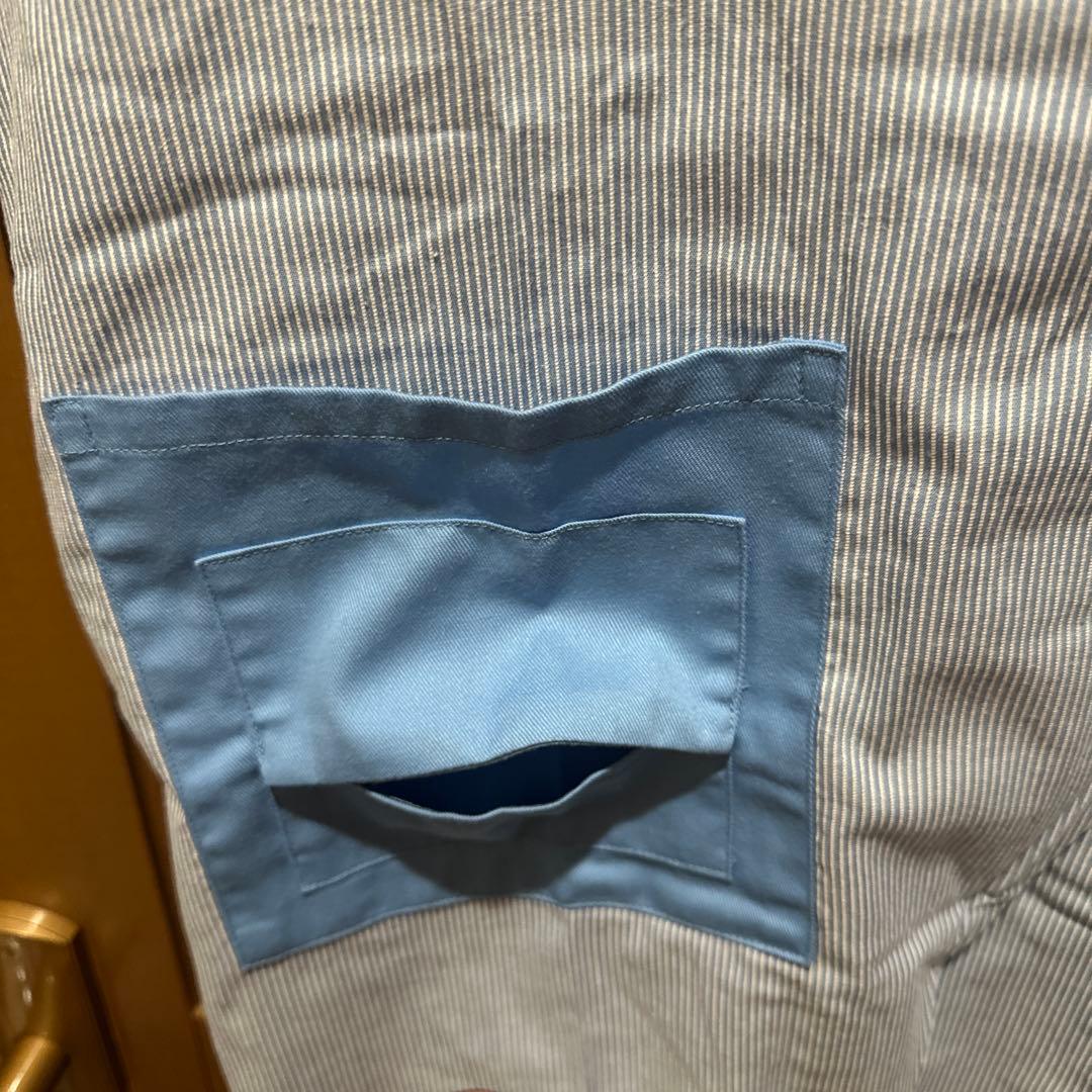 アンパンマン エプロン 青色ストライプ 他2点エプロンセット