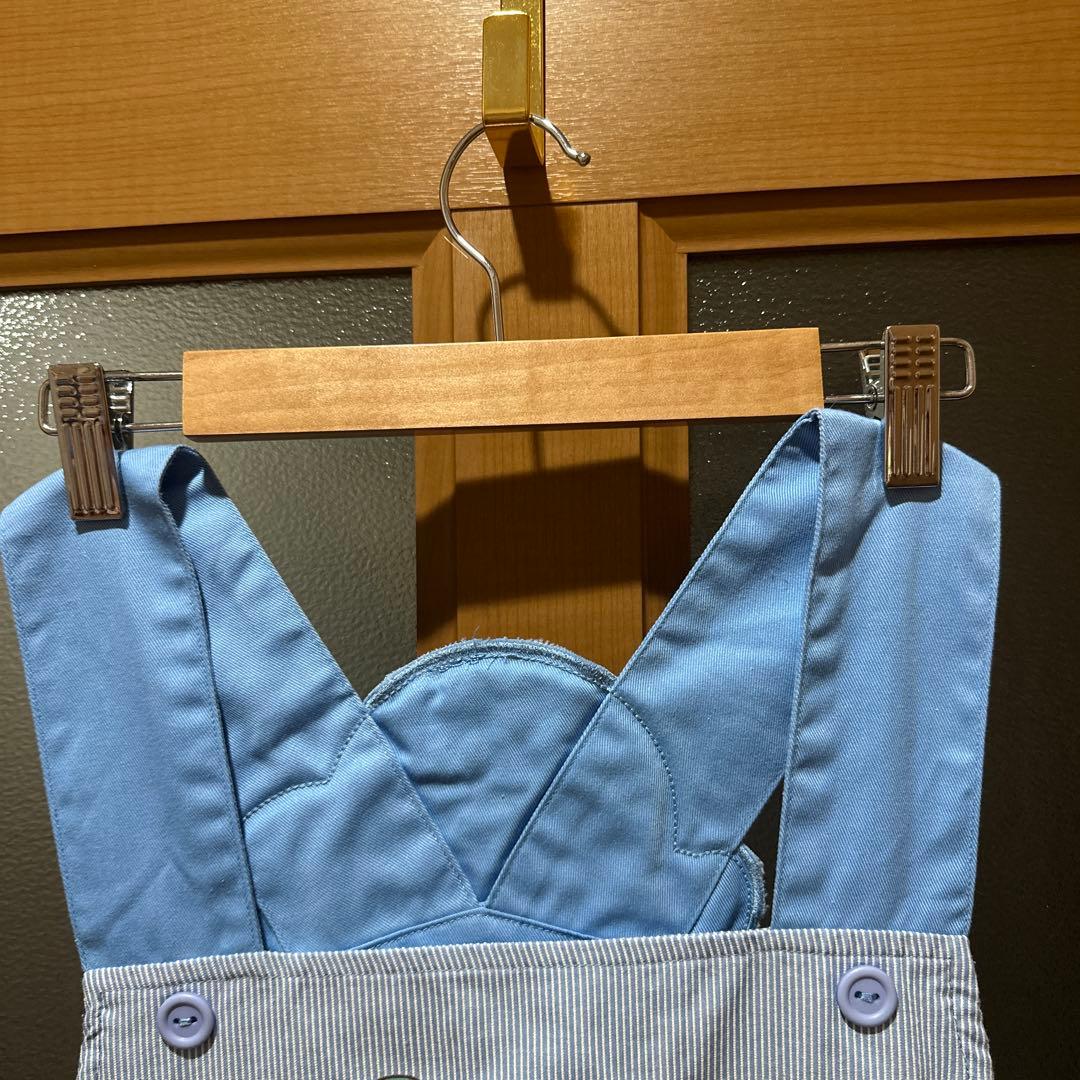 アンパンマン エプロン 青色ストライプ 他2点エプロンセット