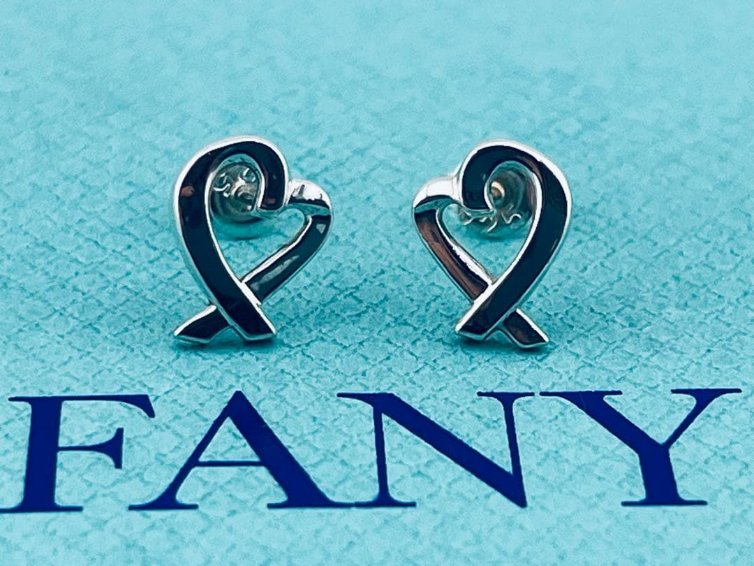 c983 美品　ティファニー　ラビングハート　ピアス　パロマピカソ　925