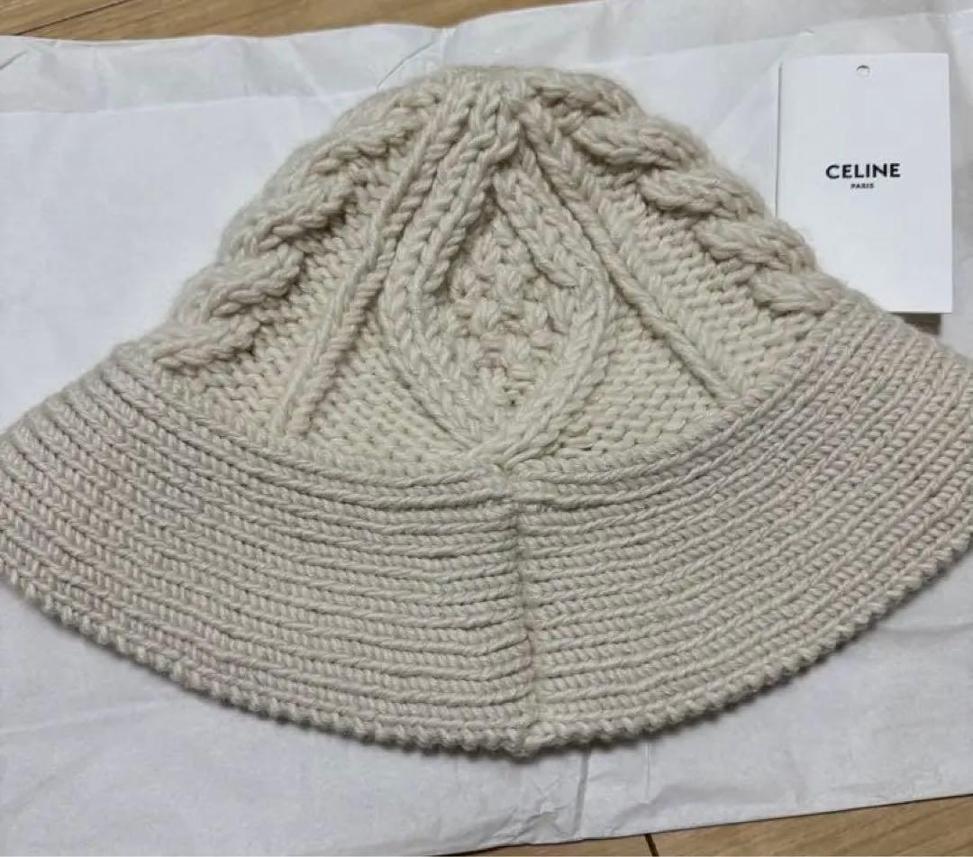 CELINE トリオンフ クロシェ ニット帽 / アランアルパカウール