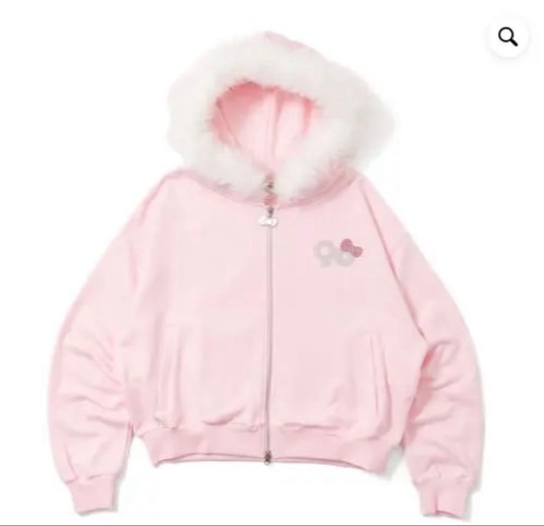 すもも　×HELLO KITTY 90 Logo Fur Zip