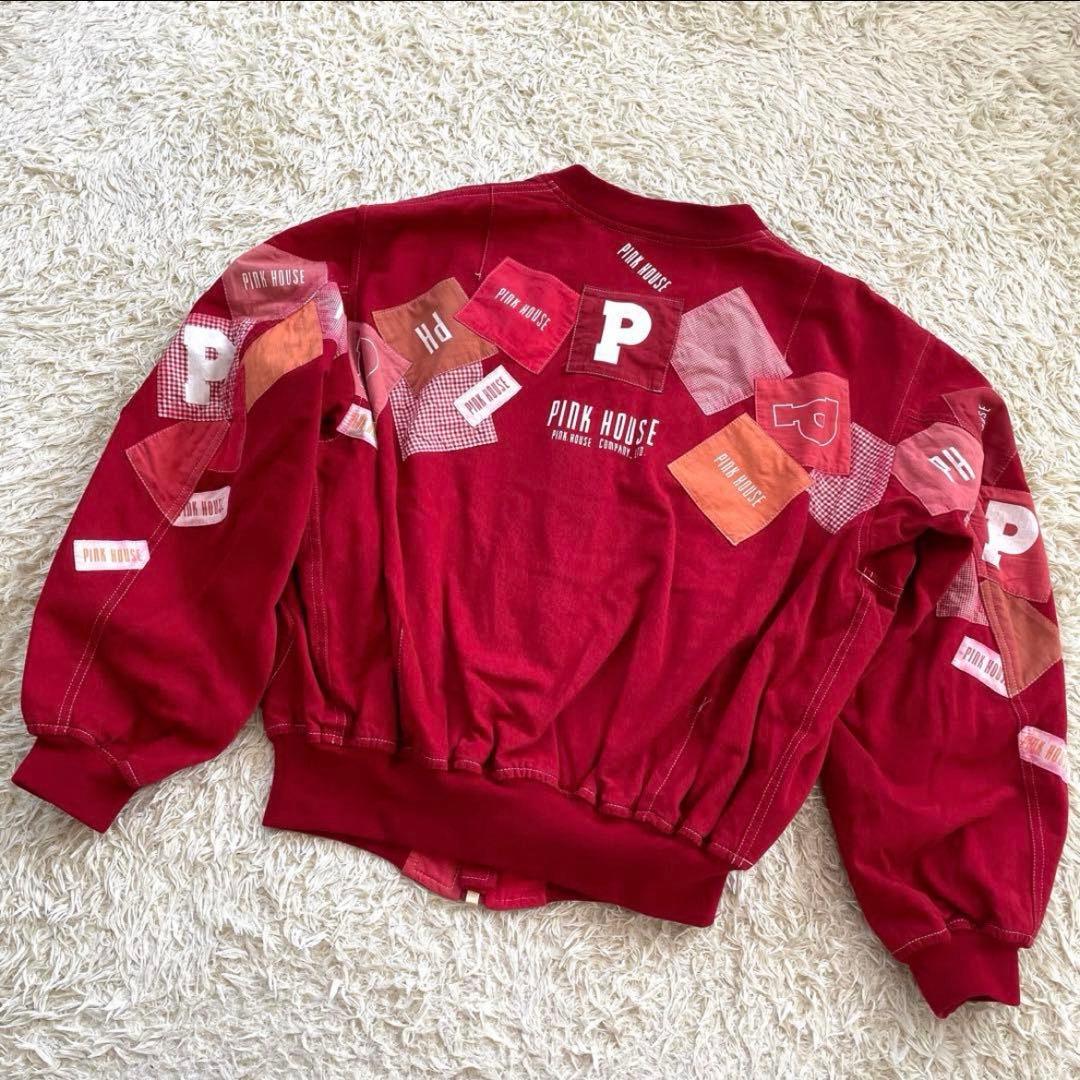 PINK HOUSE パッチワーク　ジャケット　スタジャン