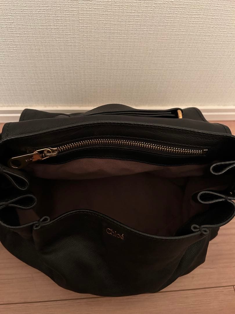 【BM】Chloé 黒 レザー ショルダーバッグ