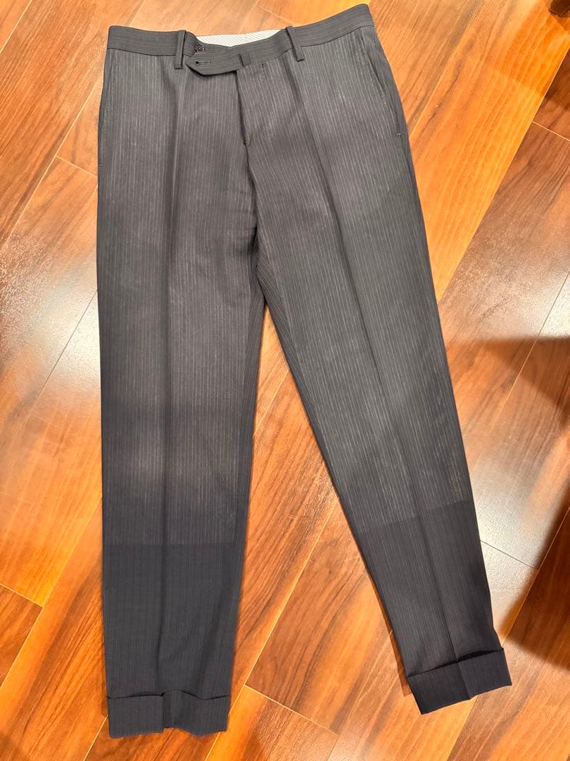 SHIPS リングヂャケット　ネイビーストライプ スーツ46