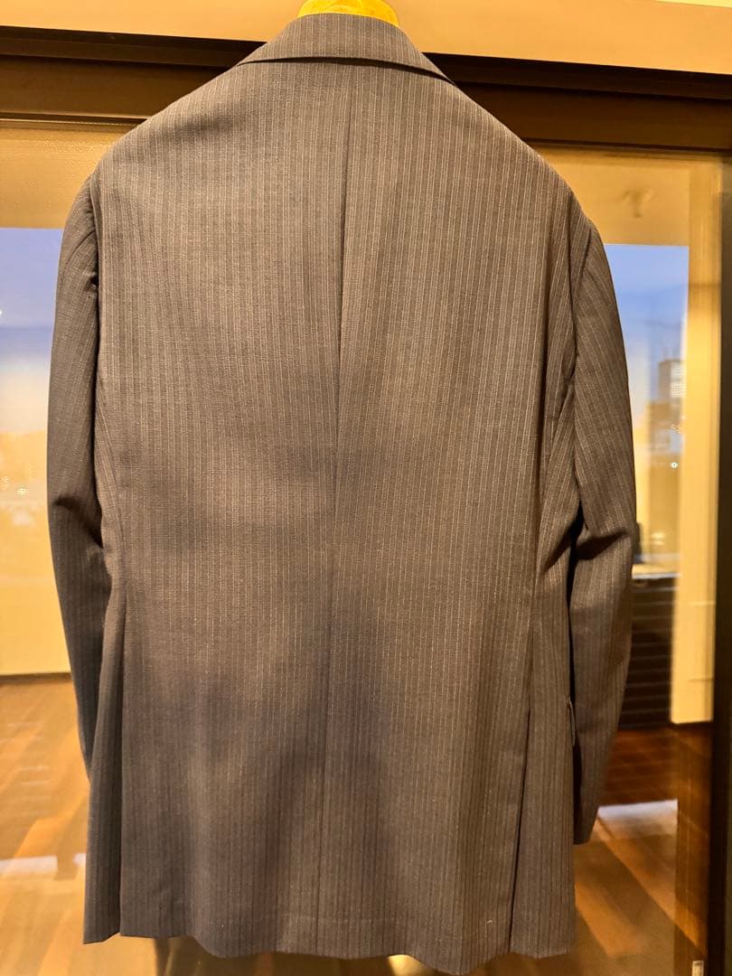 SHIPS リングヂャケット　ネイビーストライプ スーツ46