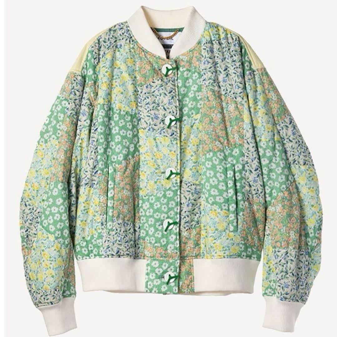 お*)様 MUVEIL 花柄 パッチワーク ジャケット ブルゾン 38