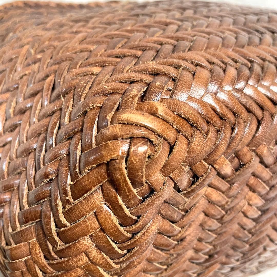 dragon ドラゴンディフュージョン メッシュレザートートバッグ ブラウン