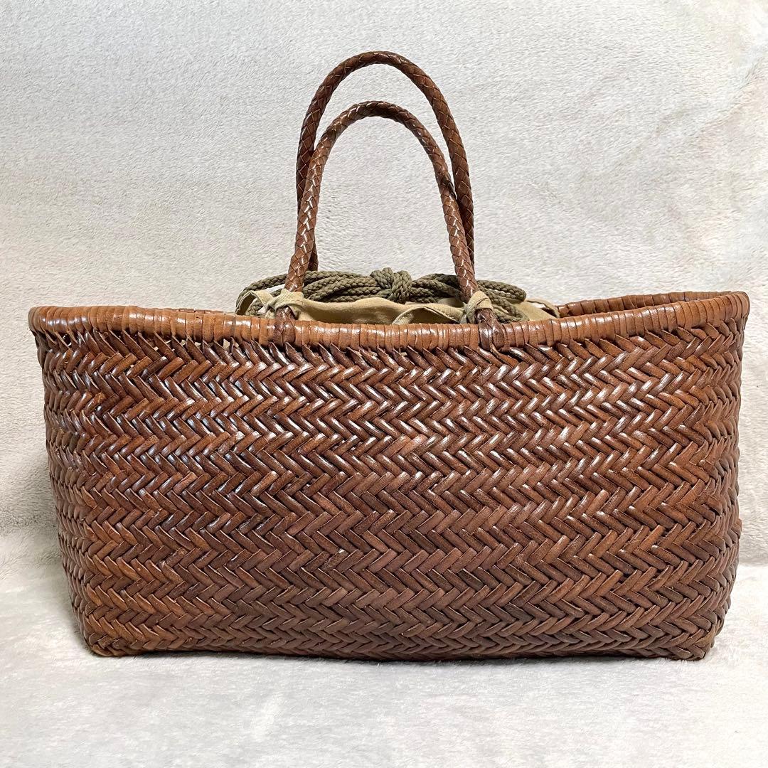 dragon ドラゴンディフュージョン メッシュレザートートバッグ ブラウン