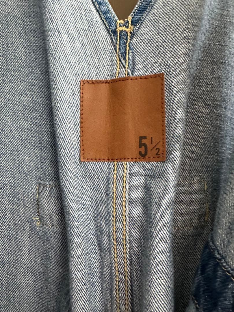 spick&span ファイブアンドハーフ　オーバーオールデニム