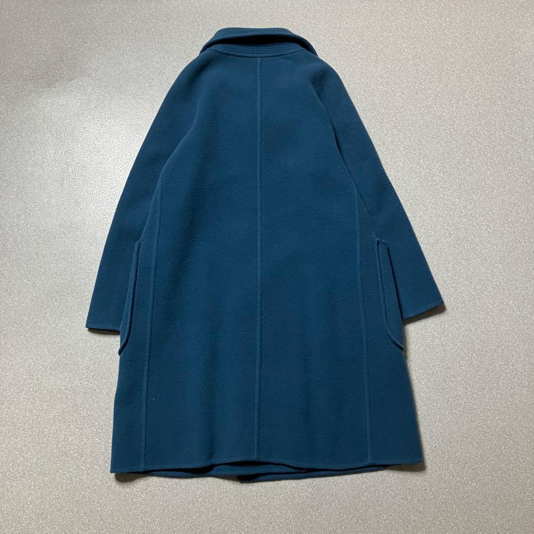 HERNO リバーコート ダブルフェイス ラムウール ロング ブルー ヘルノ