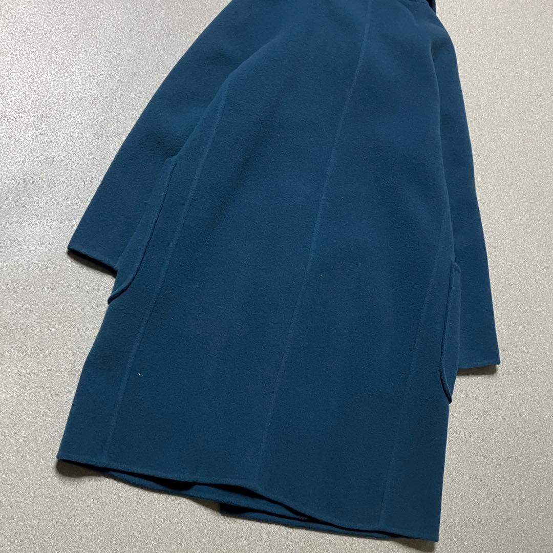 HERNO リバーコート ダブルフェイス ラムウール ロング ブルー ヘルノ