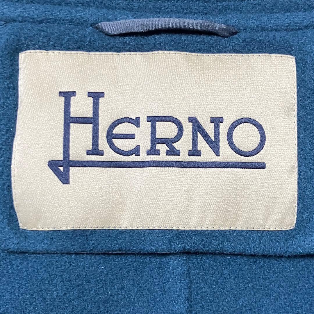 HERNO リバーコート ダブルフェイス ラムウール ロング ブルー ヘルノ