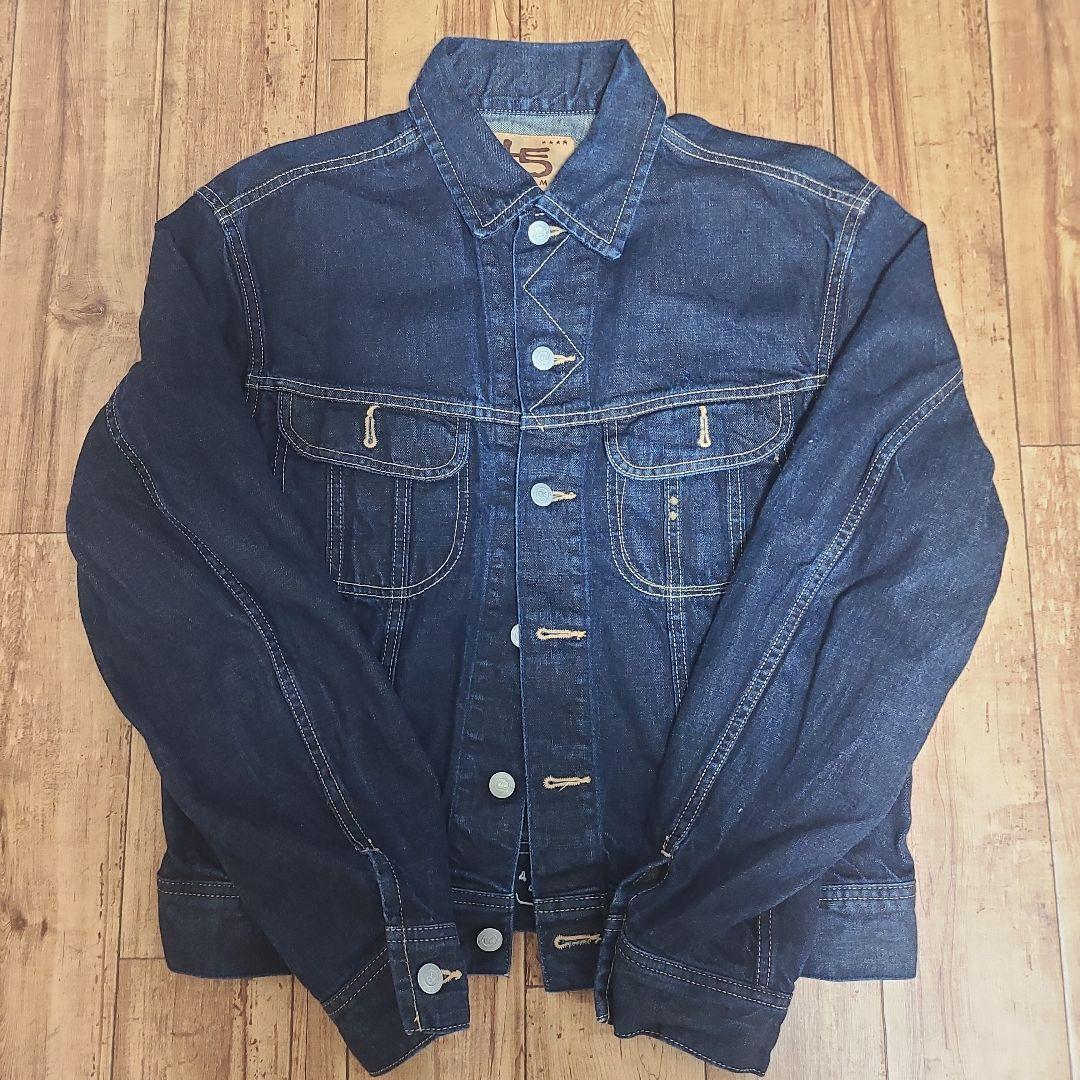 45R ライ麦デニム 908山比古比女ジャケット インディゴ濃　サイズ４