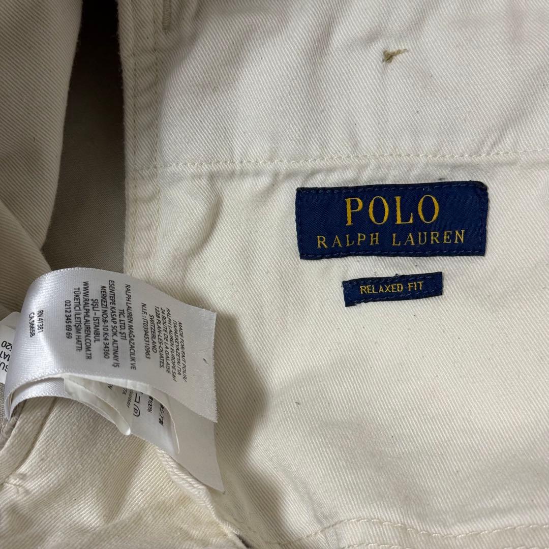 POLO RALPH LAUREN チノパンツ 30 グレージュ/オフホワイト