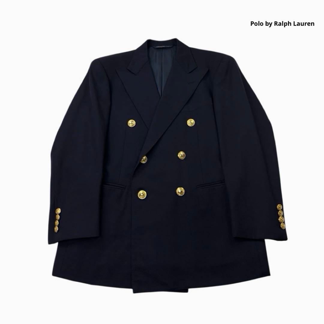 【日本製】Polo by Ralph Lauren 金ボタン ダブル ジャケット