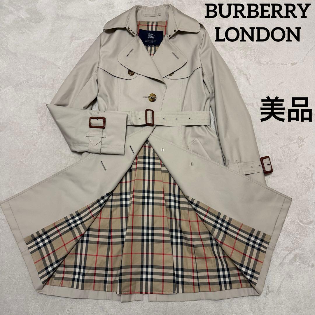 美品　バーバリーロンドン　トレンチコート　ベージュ　40 L チェック