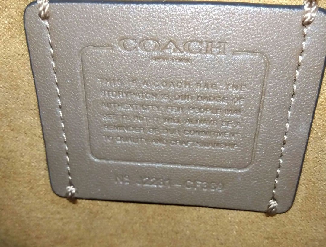 COACH グレース キャリーオール クロコ 型押し ショルダーバッグ レザー