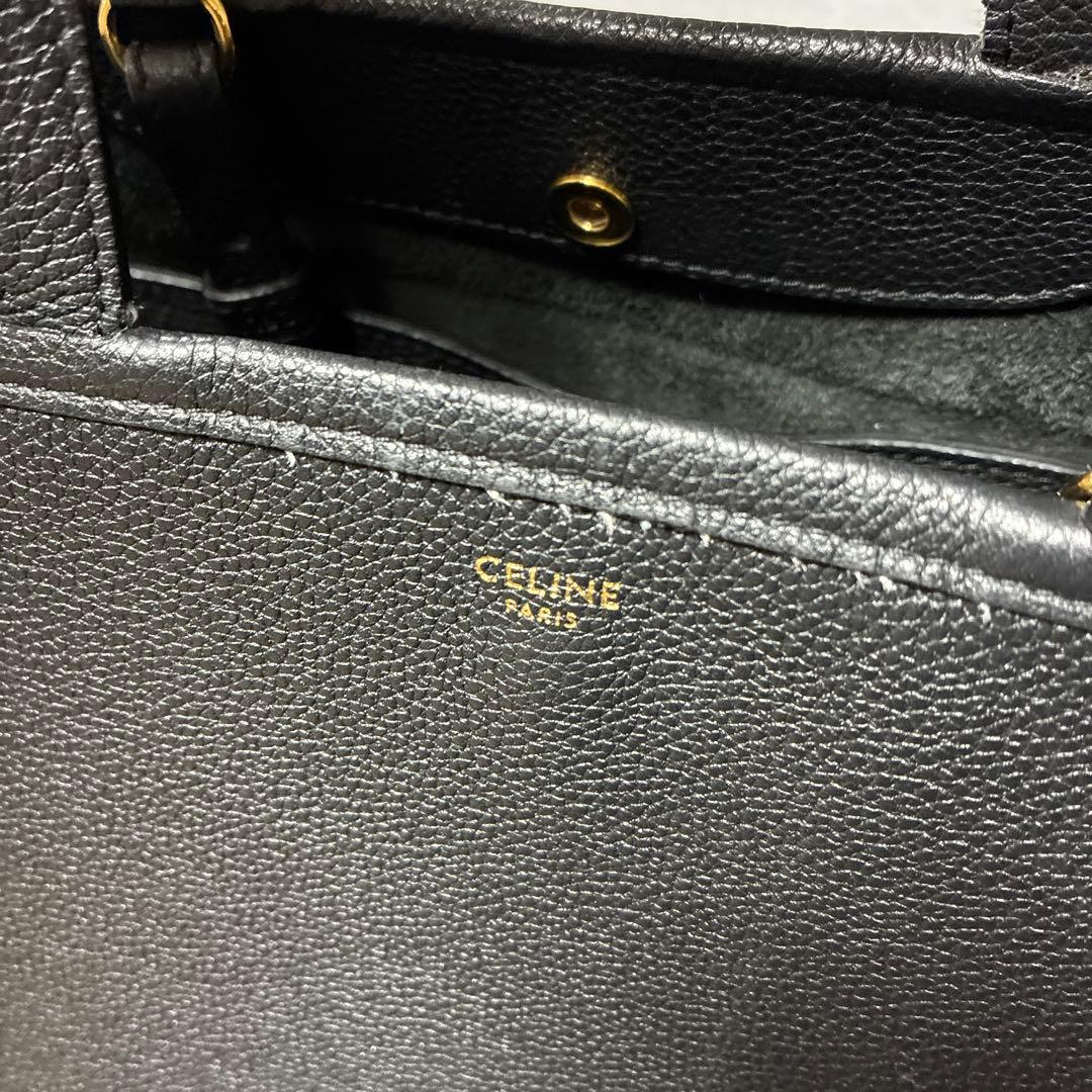 ★CELINE ブラックレザートートバッグ★