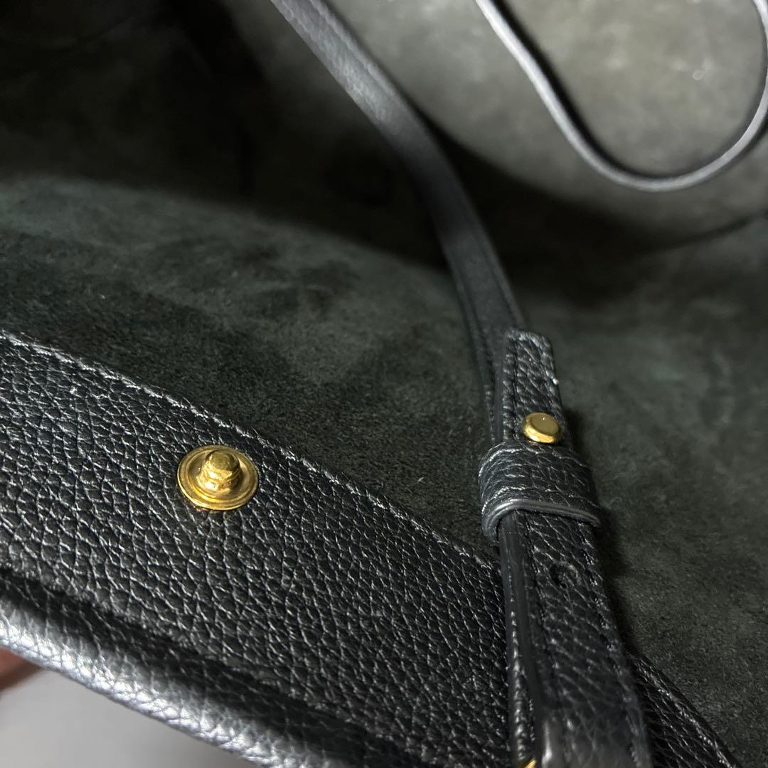 ★CELINE ブラックレザートートバッグ★