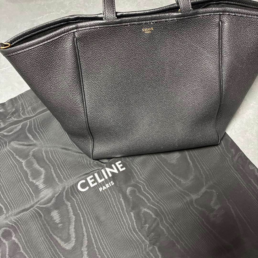★CELINE ブラックレザートートバッグ★