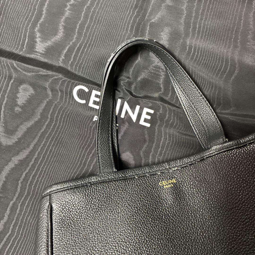 ★CELINE ブラックレザートートバッグ★