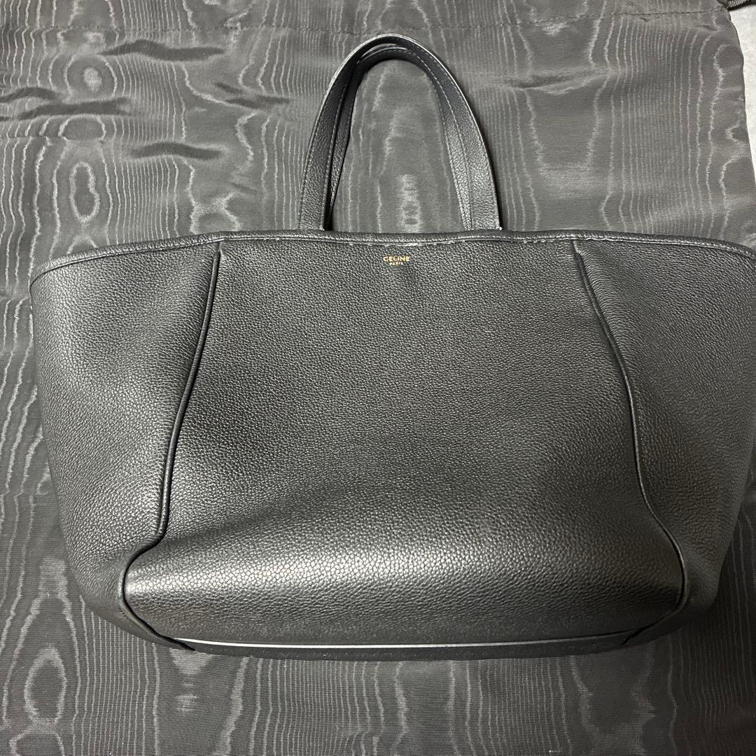 ★CELINE ブラックレザートートバッグ★