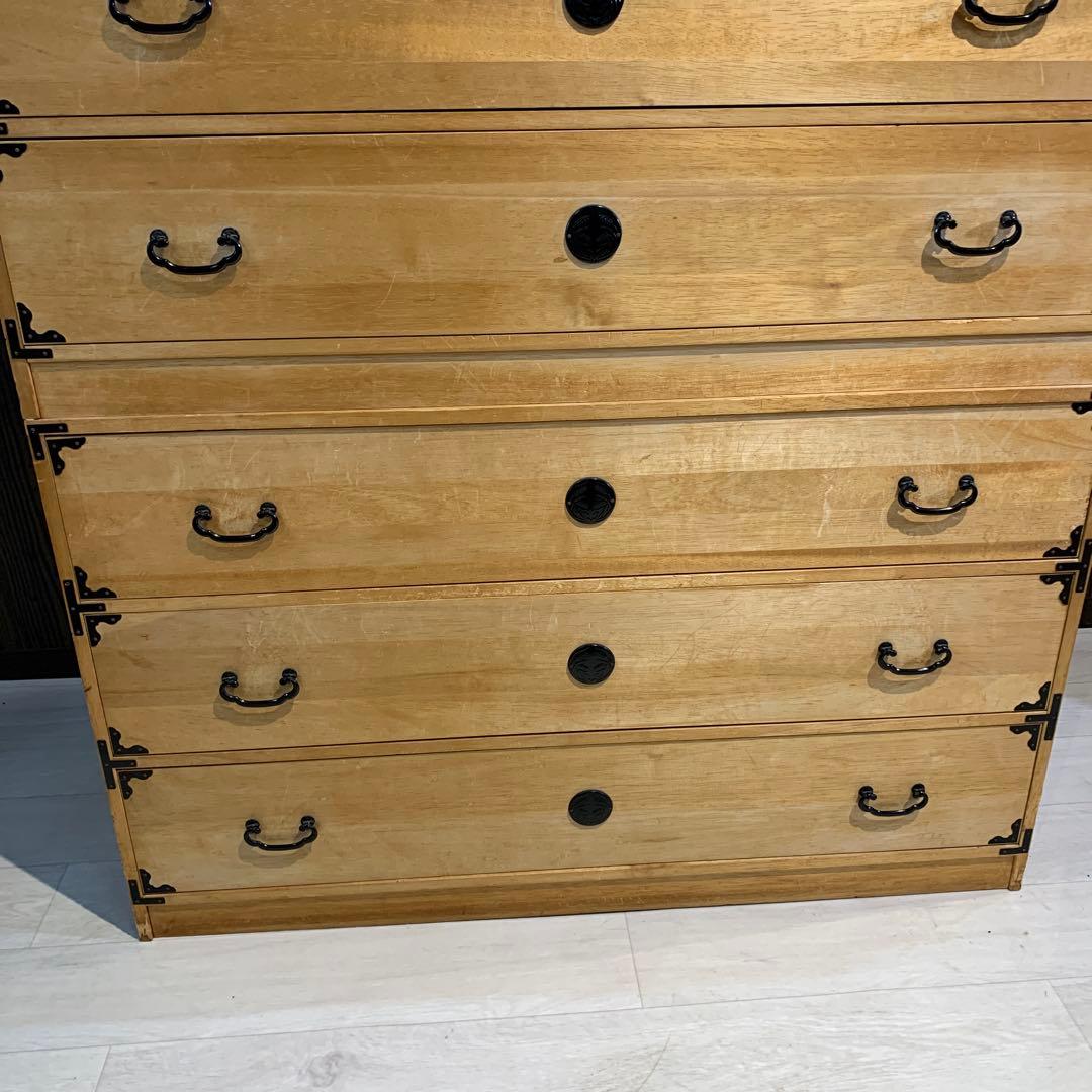 2分割　桐タンス 6引き出し