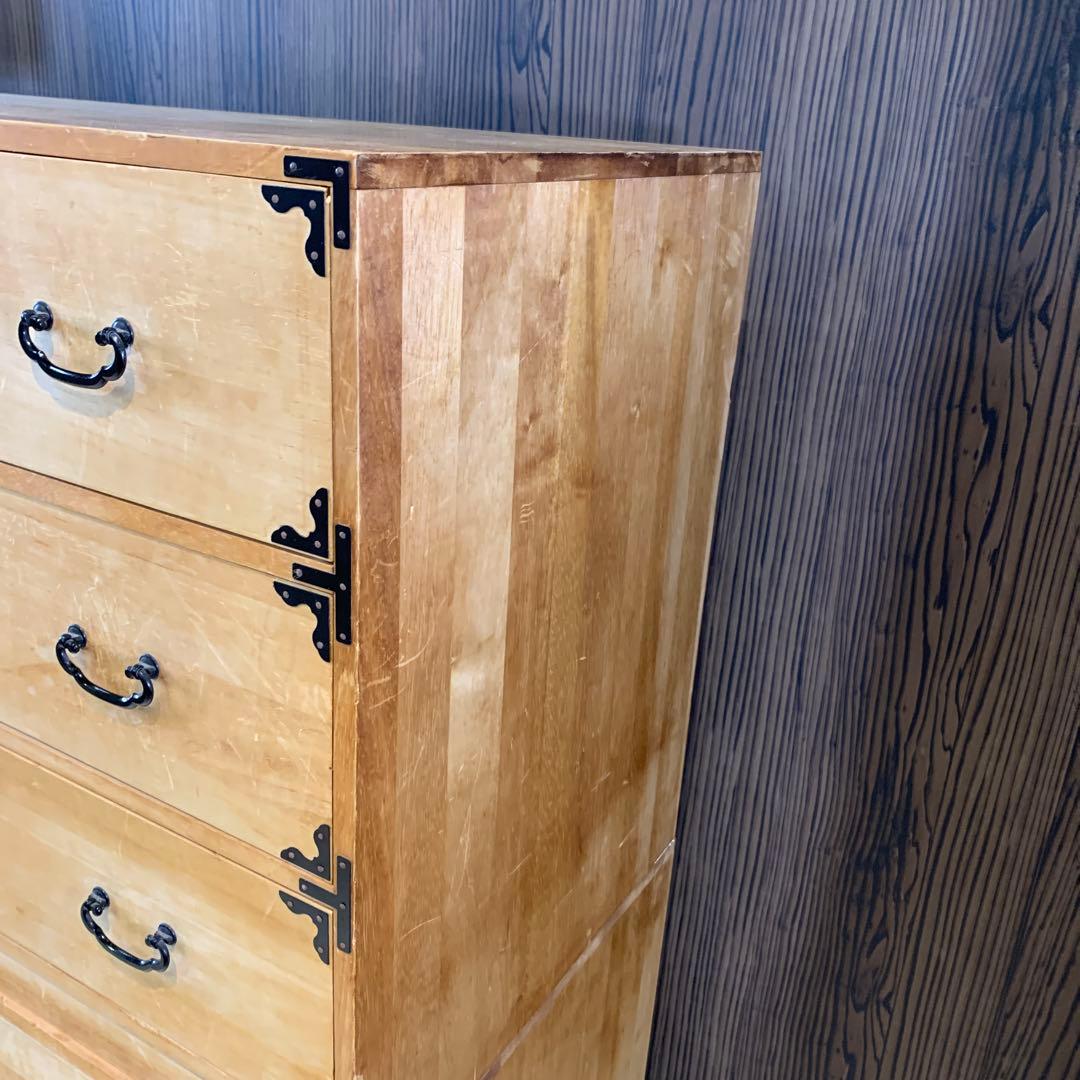 2分割　桐タンス 6引き出し