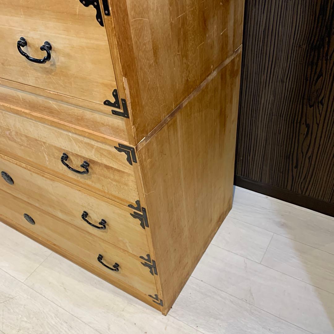 2分割　桐タンス 6引き出し