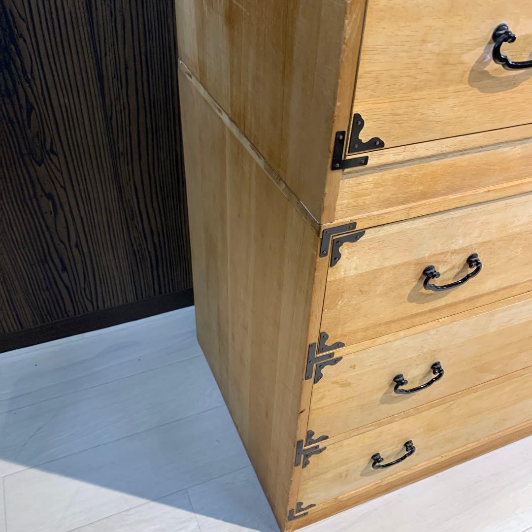 2分割　桐タンス 6引き出し