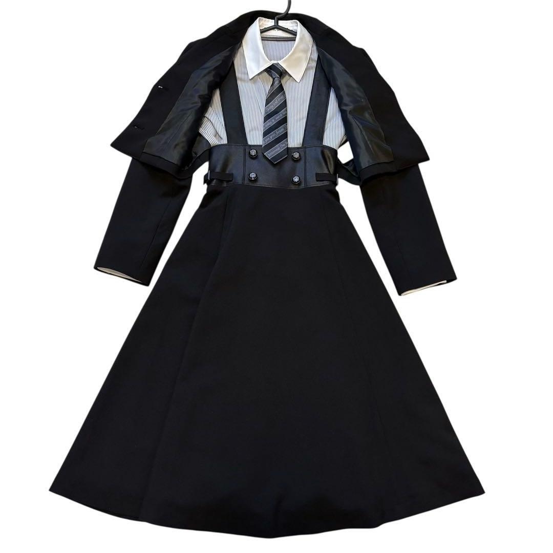 エルアンノアール ブラックショートジャケットハイウエストスカート150