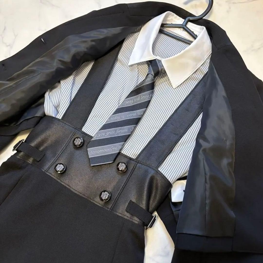 エルアンノアール ブラックショートジャケットハイウエストスカート150