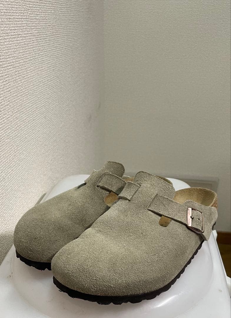 ビルケンシュトック　ボストン　ベージュ スエード サンダル 40