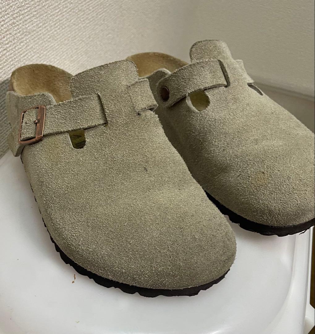 ビルケンシュトック　ボストン　ベージュ スエード サンダル 40