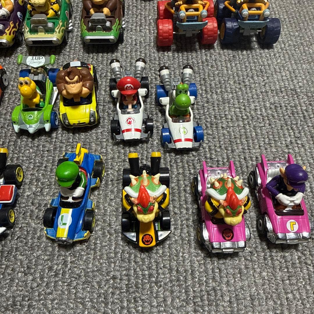 加*美様 マリオカート　ホットウィール　Mattel他プルバックミニカーセット4