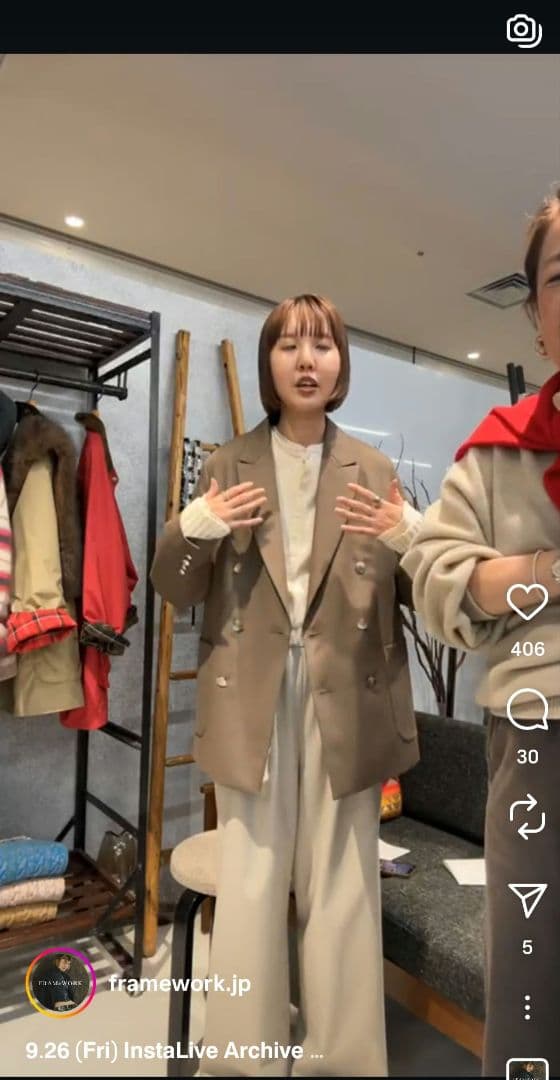 未使用タグ付き【FRAMEWORK】 TWRカルゼDBジャケット