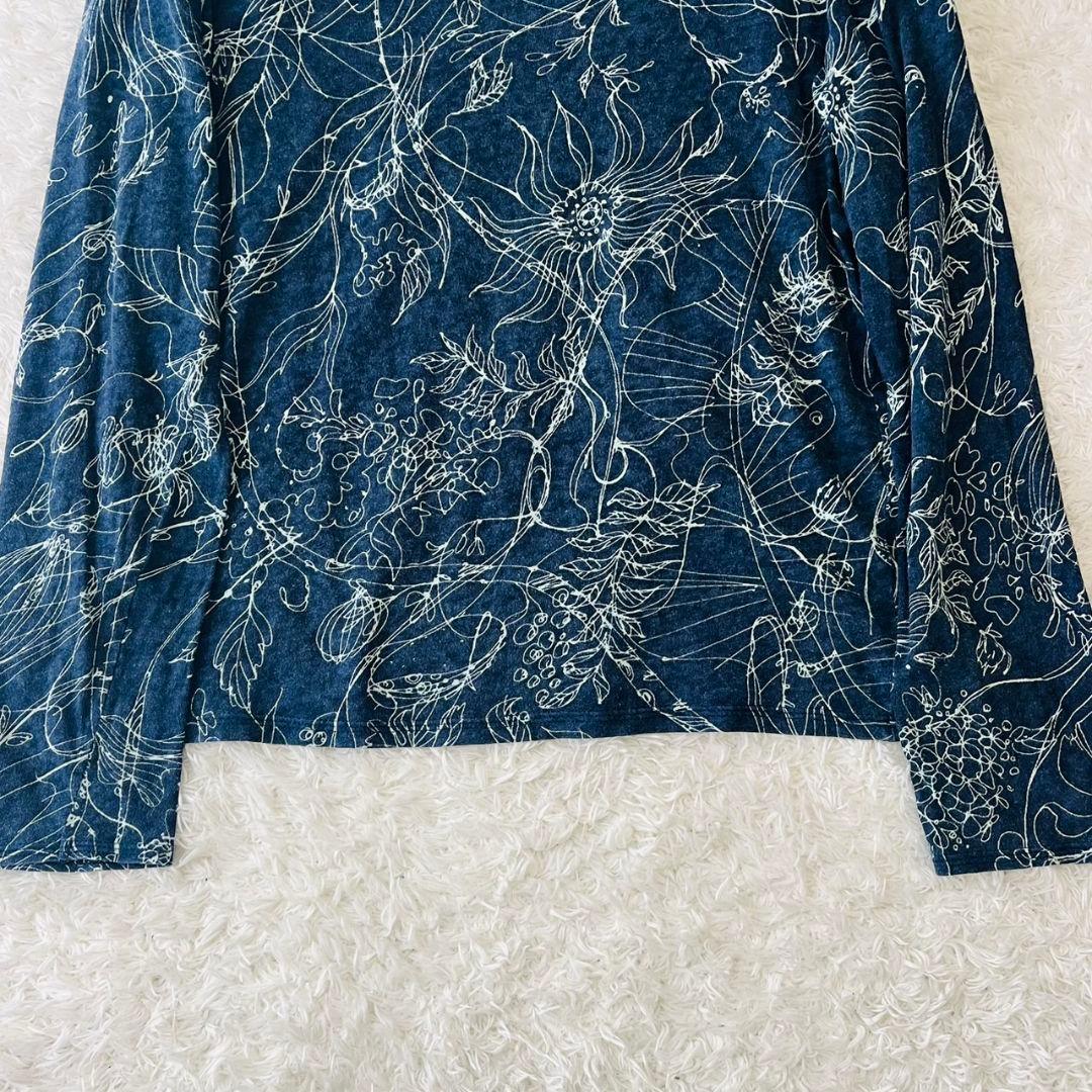 ヨーガンレール トップス チュニック フレア Aライン 染め 麻 ラミー M 花