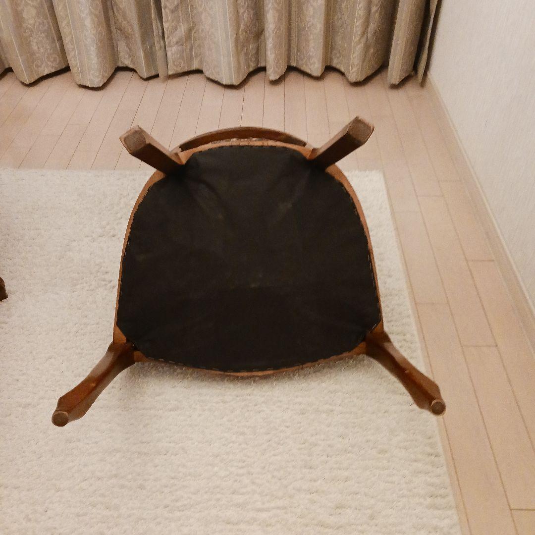 【引き取り限定】葉山家具クラシック木製テーブルと椅子３脚セット