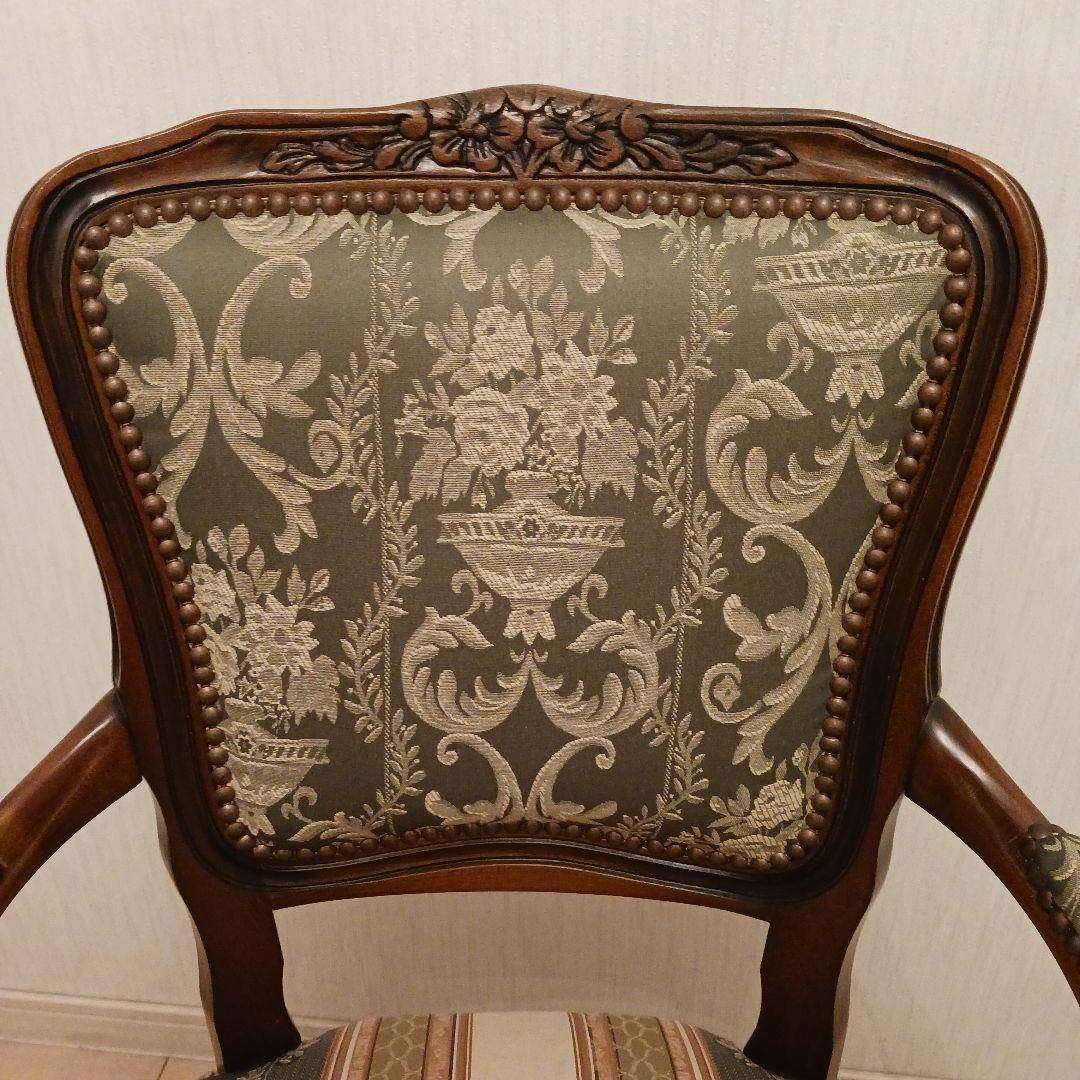 【引き取り限定】葉山家具クラシック木製テーブルと椅子３脚セット