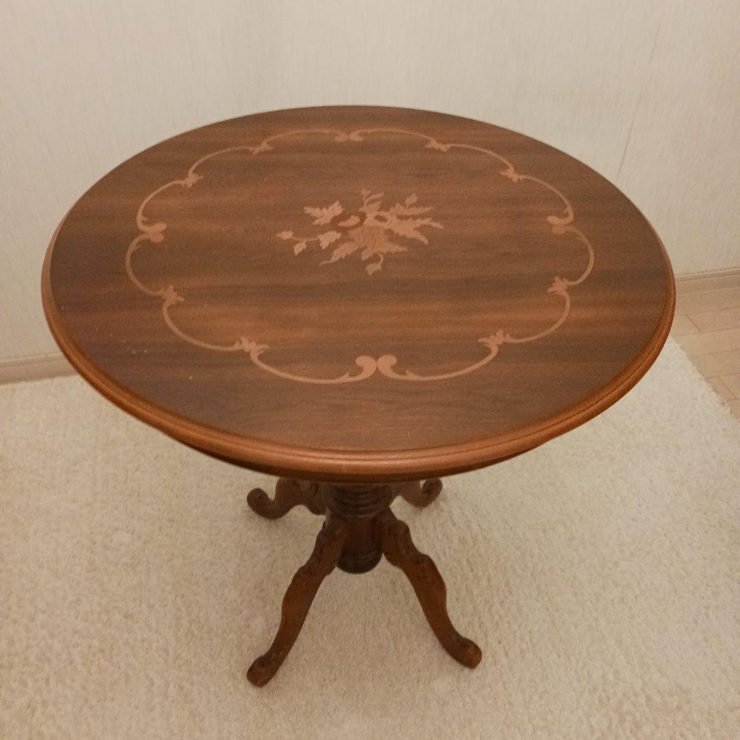 【引き取り限定】葉山家具クラシック木製テーブルと椅子３脚セット