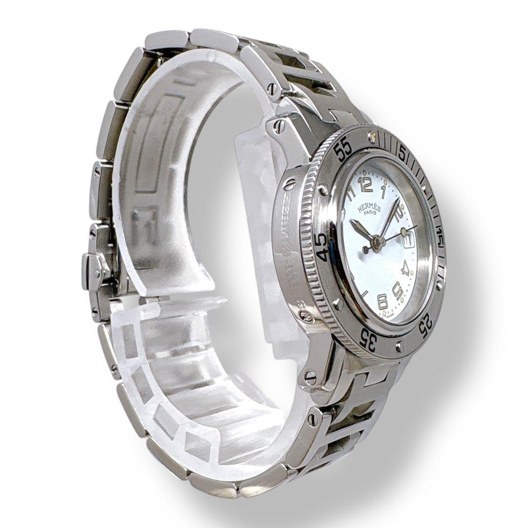 エルメス クリッパー ダイバー CL5.210 ホワイト レディース 時計 美品