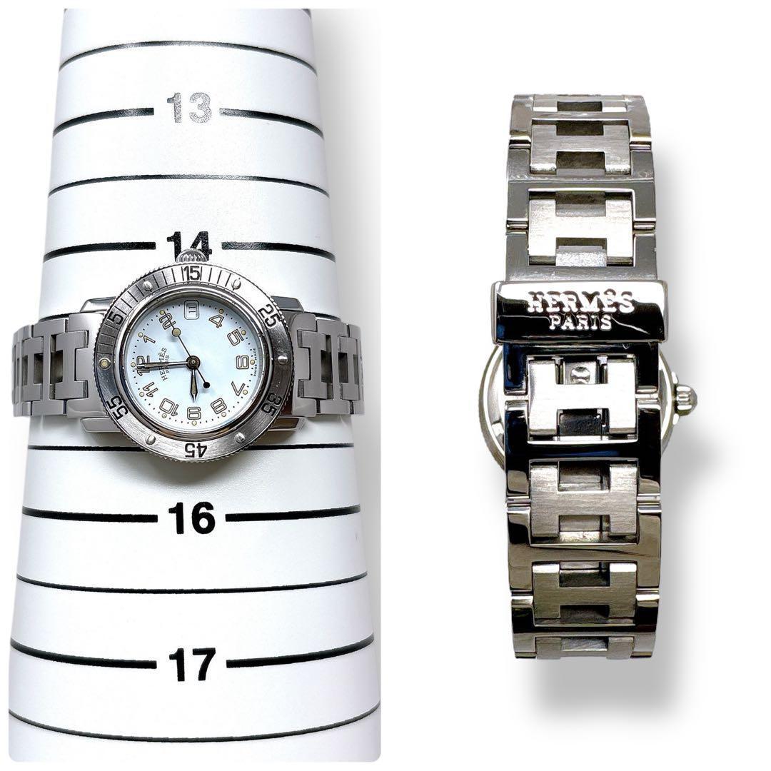 エルメス クリッパー ダイバー CL5.210 ホワイト レディース 時計 美品