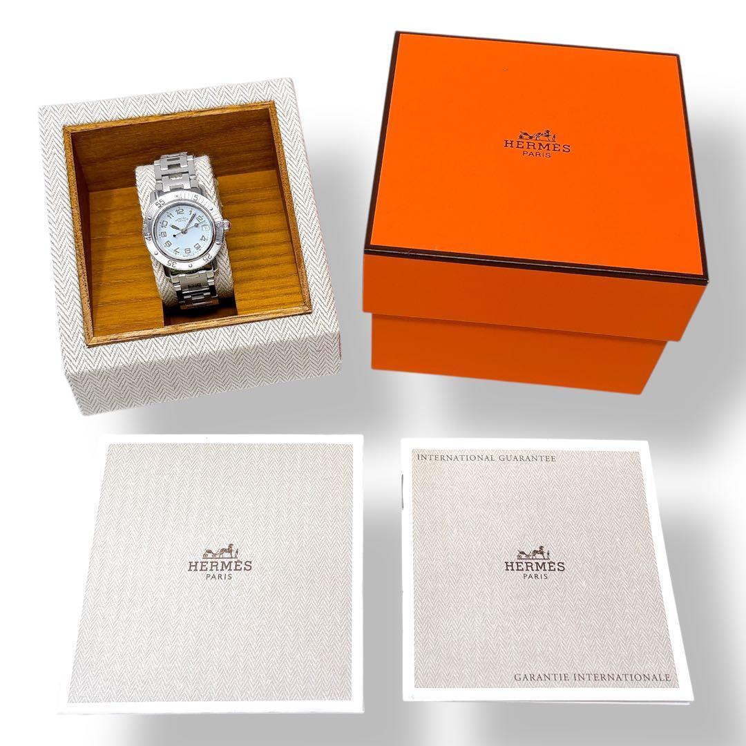 エルメス クリッパー ダイバー CL5.210 ホワイト レディース 時計 美品