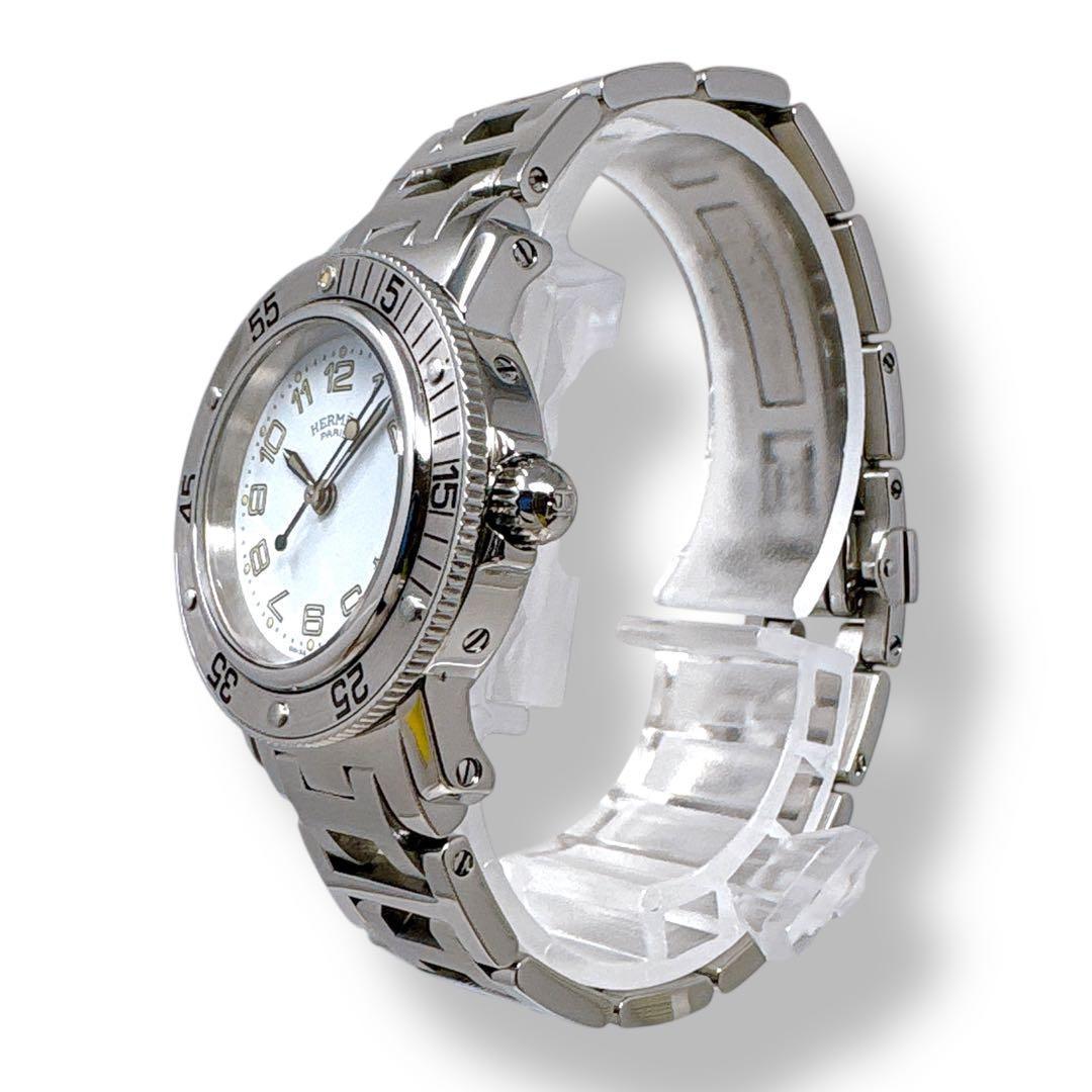 エルメス クリッパー ダイバー CL5.210 ホワイト レディース 時計 美品