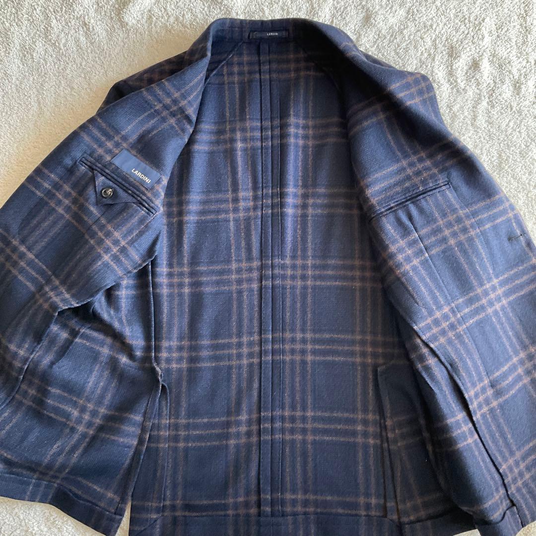 ぶぅ LARDINI ラルディーニ ジャケット ウィンドウペーン 52 紺