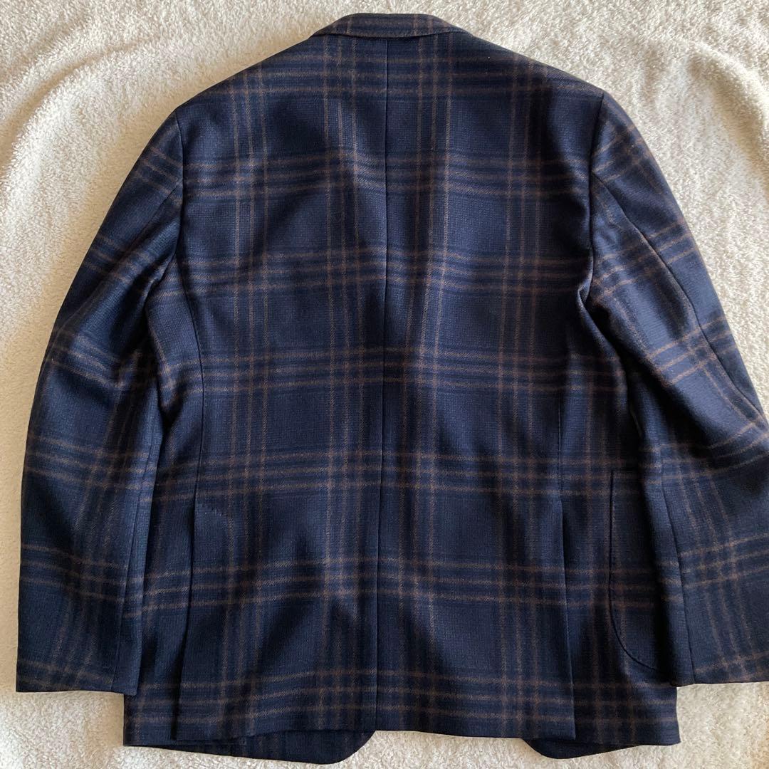 ぶぅ LARDINI ラルディーニ ジャケット ウィンドウペーン 52 紺