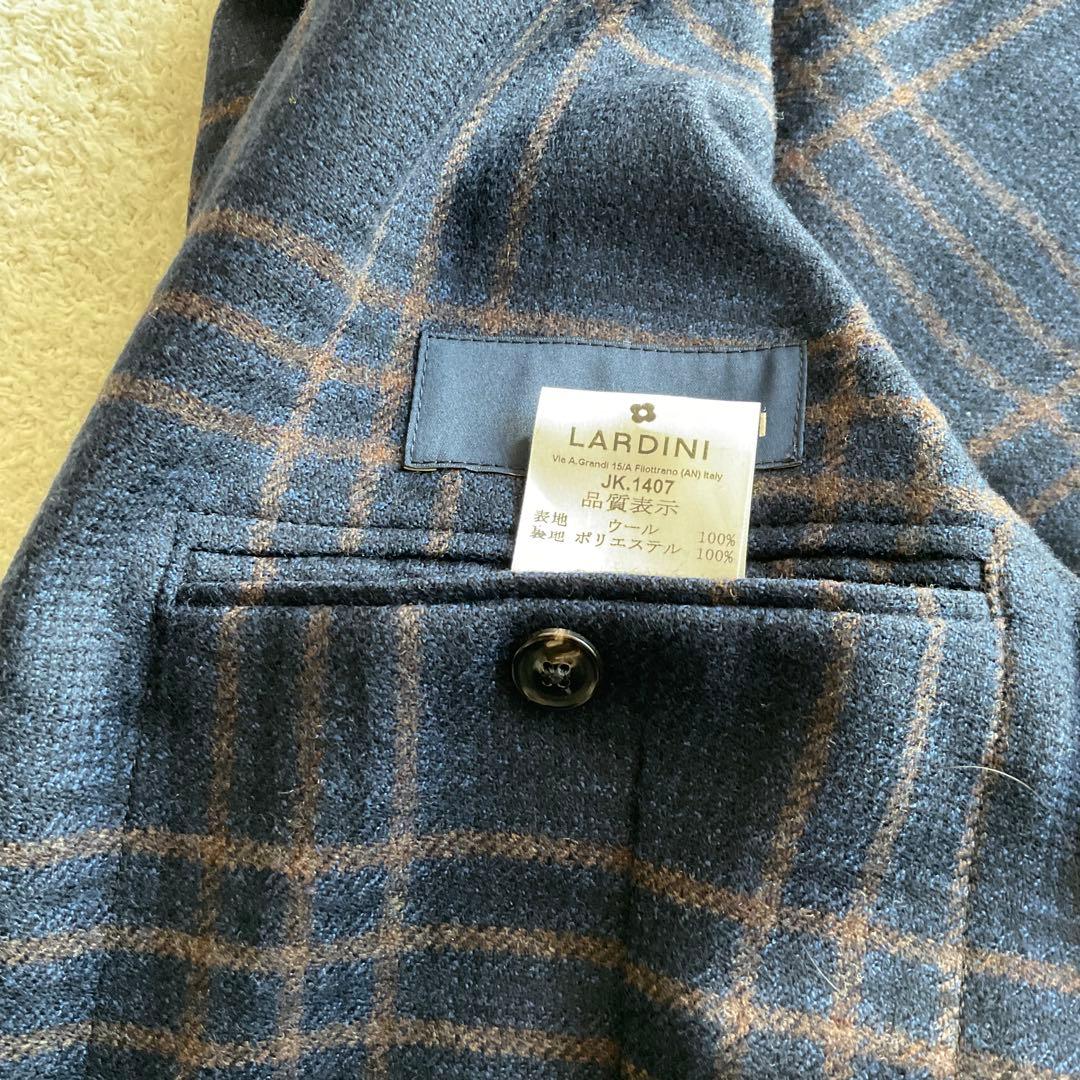 ぶぅ LARDINI ラルディーニ ジャケット ウィンドウペーン 52 紺