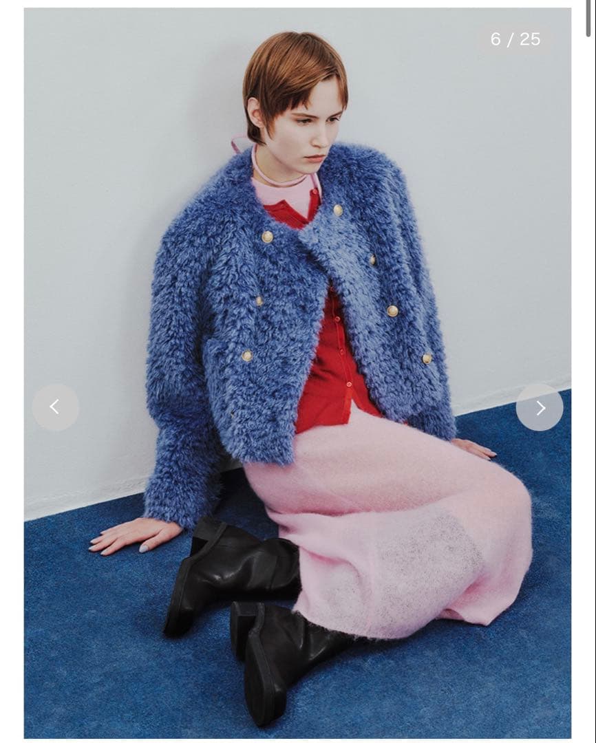 MilaOwen 金釦フェイクファー短丈ジャケット 未使用