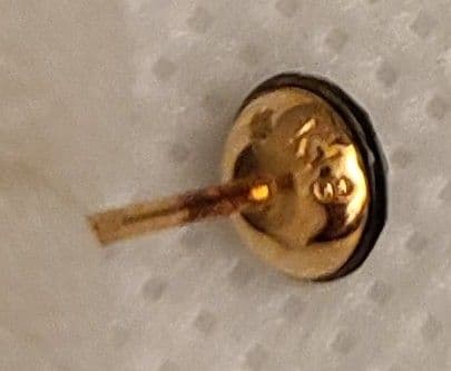 SYMPATHYOFSOUL K18 オニキス　ピアス