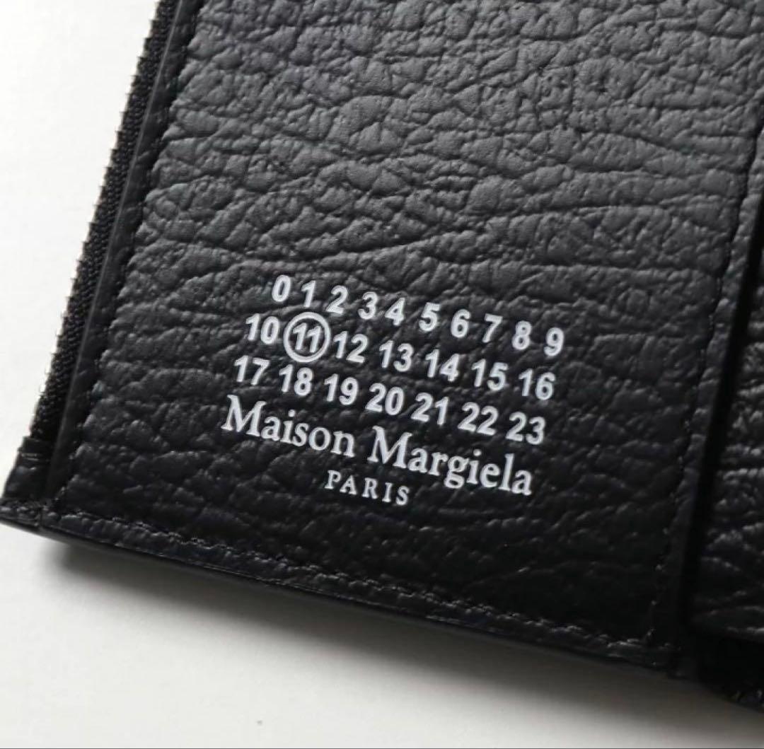 メゾンマルジェラ 三つ折り財布 黒 SA3UI0010 P4455 T8013